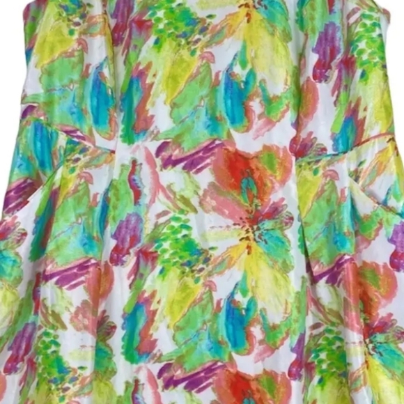 Signature by Robbie Lee Watercolor Sundress Sleeveless,Pockets Size 18W 2X - Picture 4 of 4
